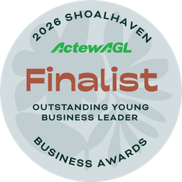 2026 Shoalhaven Business Awards Finalist - Outstanding Young Business Leader 2026 Shoalhaven Business Awards Finalist - Outstanding Young Business Leader